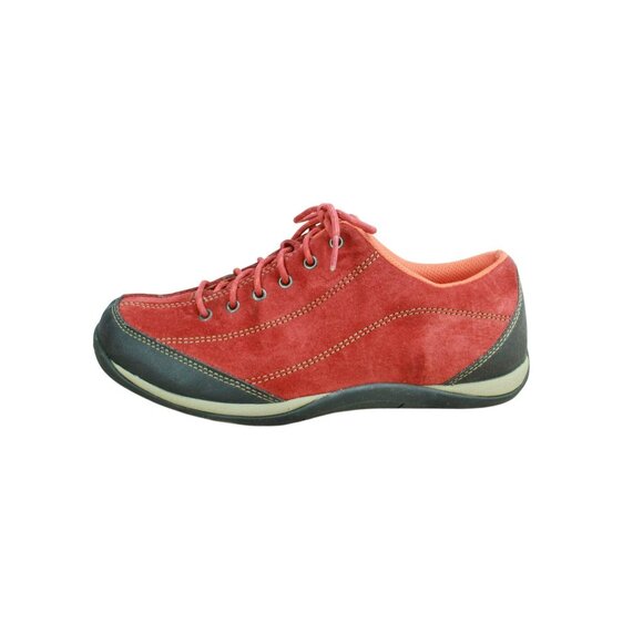 LL Bean Red Suede Water Stain Resistant Beansport Hiking Shoes Size 7.5 M - Picture 1 of 9